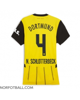 Billige Fotballdrakt Borussia Dortmund Nico Schlotterbeck #4 Replika Hjemmedrakt Dame 2024-25 Kortermet